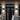 Aira - Black LED Outdoor Wall Light Gold Accent IP65